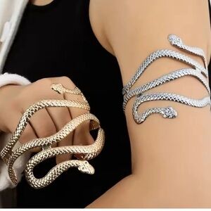 Serpenti Silver Snake Arm Bracelet